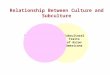 Relationship Between Culture and Subculture Subcultural Traits of Hispanic Americans Dominant Cultural Traits of U.S. Citizens Subcultural Traits of Asian