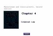 Mainstream and Crosscurrents, Second Edition Chapter 4 Criminal Law