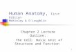1 Human Anatomy, First Edition McKinley & O'Loughlin Chapter 2 Lecture Outline: The Cell: Basic Unit of Structure and Function