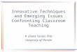 Innovative Techniques and Emerging Issues Confronting Classroom Teaching R. Elaine Turner, PhD University of Florida