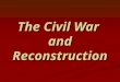 The Civil War and Reconstruction. Crisis Underground Railroad secret routes for slaves to escape to the North. Underground Railroad secret routes for