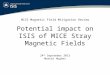 MICE Magnetic Field Mitigation Review Potential impact on ISIS of MICE Stray Magnetic Fields 24 th September 2013 Martin Hughes