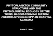 PHYTOPLANKTON COMMUNITY STRUCTURE AND THE PHYSIOLOGICAL ECOLOGY OF THE TOXIC, BLOOM-FORMING DIATOM PSEUDO-NITZSCHIA SPP. IN COASTAL ALABAMA Justin D. Liefer