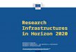Research Infrastructures in Horizon 2020 "The views expressed in this presentation are those of the author and do not necessarily reflect the views of