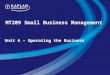 MT209 Small Business Management Unit 6 – Operating the Business