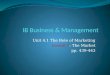 Unit 4.1 The Role of Marketing Lesson 1: The Market pp. 439-443