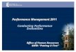 Performance Management 2011 Conducting Performance Evaluations Office of Human Resources UMW: “Putting U First”