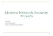 1 Modern Network Security Threats Source: CCNA Security Cisco Networking Academy
