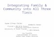 Integrating Family & Community into All Three Tiers Karen Elfner Childs Kimberli Breen Florida's PBS:RtIB Project Technical Assistance Director University
