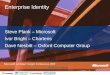 Enterprise Identity Steve Plank – Microsoft Ivor Bright – Charteris Dave Nesbitt – Oxford Computer Group