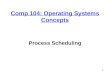 1 Comp 104: Operating Systems Concepts Process Scheduling