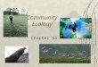 Community Ecology Chapter 54. Community  Interspecific interactions  Interactions with different species  Competition  Predation  Herbivory  Symbiosis
