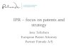 Customized assistance in all aspects of IPR IPR – focus on patents and strategy Jens Tellefsen European Patent Attorney Partner Patrade A/S