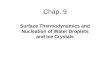 Chap. 9 Surface Thermodynamics and Nucleation of Water Droplets and Ice Crystals