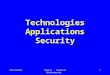 10/12/2012HCI571 Isabelle Bichindaritz1 Technologies Applications Security