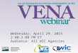Wednesday, April 29, 2015 2:00-3:00 PM ET Audience: All WIC Agencies