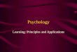 Psychology Learning: Principles and Applications