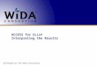 ACCESS for ELLs® Interpreting the Results Developed by the WIDA Consortium