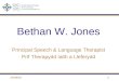 01/10/20151 Bethan W. Jones Principal Speech & Language Therapist Prif Therapydd Iaith a Lleferydd
