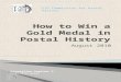 How to Win a Gold Medal in Postal History August 2010 Streamline Seminar 3 Final after update FIP Commission for Postal History