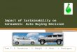 Impact of Sustainability on Consumers: Auto Buying Decision Team 3: S. Gunderson - S. Manghi - E. Mark – J. Rodriguez