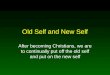 Old Self and New Self After becoming Christians, we are to continually put off the old self and put on the new self