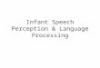 Infant Speech Perception & Language Processing. Languages of the World Similar and Different on many features Similarities –Arbitrary mapping of sound