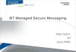 Copyright 2007, Information Builders. Slide 1 BT Managed Secure Messaging Mike Byles BT June,2008