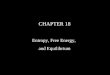 CHAPTER 18 Entropy, Free Energy, and Equilibrium