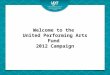 Welcome to the United Performing Arts Fund 2012 Campaign