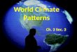 World Climate Patterns Ch. 3 Sec. 3 Climate Regions Geographers divide the Earth into regions that have similar climates. Geographers divide the Earth