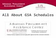 All About GSA Schedules Arkansas Procurement Assistance Center