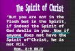 “But you are not in the flesh but in the Spirit, if indeed the Spirit of God dwells in you. Now if anyone does not have the Spirit of Christ, he is not