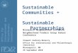 Office for International and Philanthropic Innovation Sustainable Communities + Sustainable Partnerships Minnesota Neighborhood Institute Neighborhood