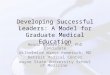 Developing Successful Leaders: A Model for Graduate Medical Education Heidi Kromrei, MA, PhD Candidate Wilhelmine Wiese-Rometsch, MD Detroit Medical Center