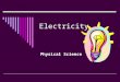 Electricity Physical Science. Static Electricity  Static electricity is an excess or lack of electrons  Lightning, a spark jumping from your fingertip