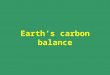Earth’s carbon balance. The Basic Principle CO 2 is a “greenhouse” gas – it absorbs infra-red radiation as heat There are other greenhouse gasses, such