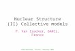 NSDD Workshop, Trieste, February 2006 Nuclear Structure (II) Collective models P. Van Isacker, GANIL, France