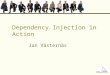 Dependency Injection in Action Jan Västernäs. CADEC2006, DI, Slide 2 Copyright 2006, Callista Enterprise AB Agenda (DI=Dependency Injection) Background