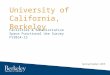 University of California, Berkeley Facilities & Administrative Space Functional Use Survey FY2014-15 Spring/Summer 2015