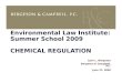 Environmental Law Institute: Summer School 2009 CHEMICAL REGULATION Lynn L. Bergeson Bergeson & Campbell, P.C. June 11, 2009