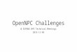OpenNPC Challenges @ EXPAND WP5 Technical Meetings 2014-11-05