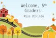 Welcome, 5 th Graders! Miss DiPinto. About Miss DiPinto This is my fifth year teaching math! Moved from Pennsylvania in July 1 sister and 1 brother (my
