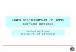 Data assimilation in land surface schemes Mathew Williams University of Edinburgh