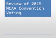 Review of 2015 NCAA Convention Voting. Rejected Proposals