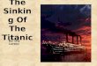The Sinking Of The Titanic By: Lily Lorenz. The Captain of The Titanic The captain of the Titanic was Captain Smith. He had died when the Titanic sank