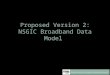 Proposed Version 2: NSGIC Broadband Data Model. Why v2? Fix minor but significant issues Ease of use, including shapefile compatibility Address Service