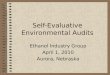 Self-Evaluative Environmental Audits Ethanol Industry Group April 1, 2010 Aurora, Nebraska