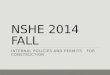 NSHE 2014 FALL INTERNAL POLICIES AND PERMITS FOR CONSTRUCTION