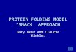 1 PROTEIN FOLDING MODEL “SNACK” APPROACH Gary Benz and Claudia Winkler